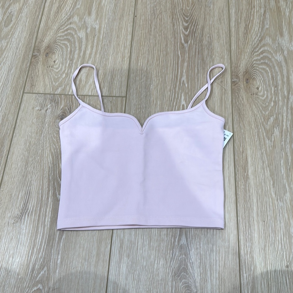 Abercrombie & Fitch pink crop top